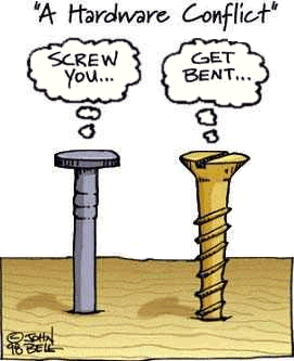 Nail & Screw Cartoon