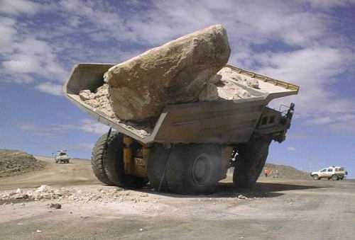 Overloaded Ore Truck