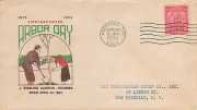 Scott 717, Arbor Day, rare art deco 3-color cachet with Nebraska City cancel