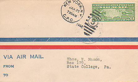 airmail stamp cost