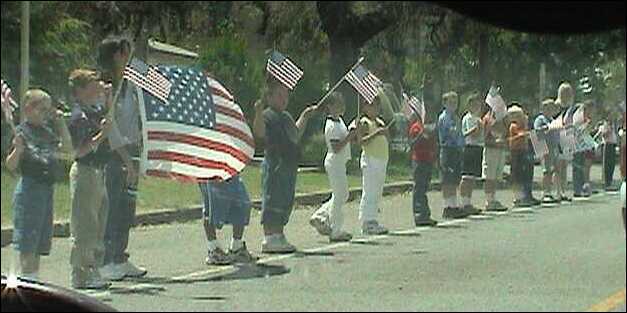 After a military funeral in Comfort, Texas